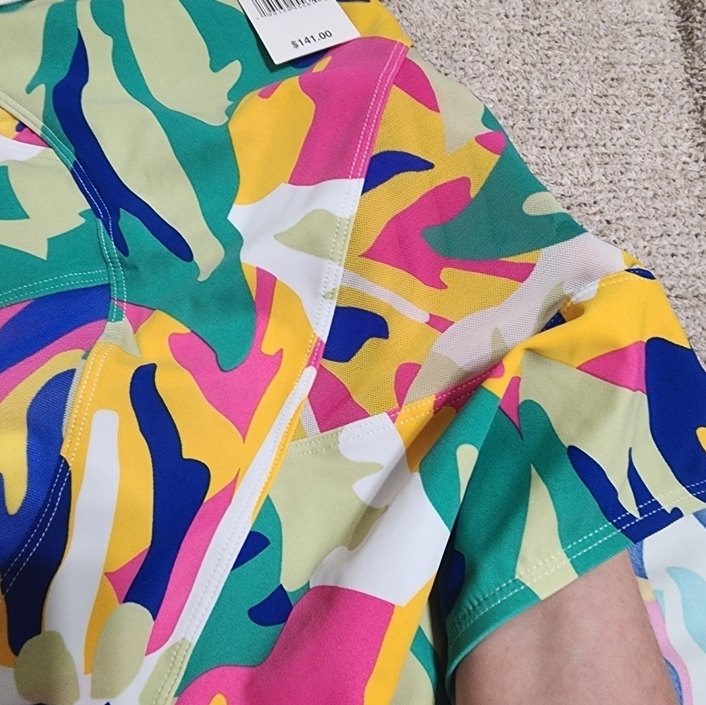 NWT Beyond Control Colorful One Shoulder One Piece Swimsuit Size 14 - Picture 7 of 10